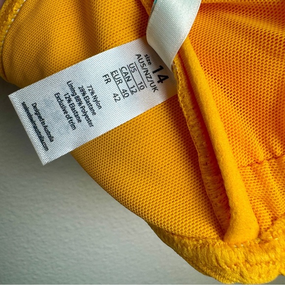 Sea Level Australia Cross Front MULTIFIT Cup Bikini Top Swimsuit Orange NWT - Picture 15 of 16